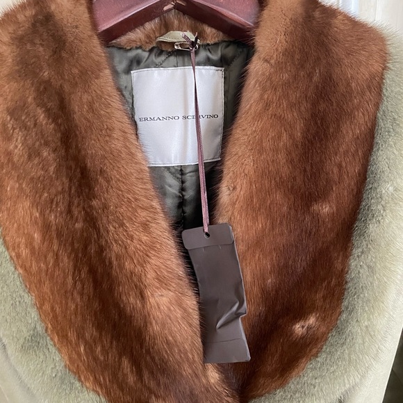 ERMANNO SCERVINO PARKA WITHREAL MINK FUR
